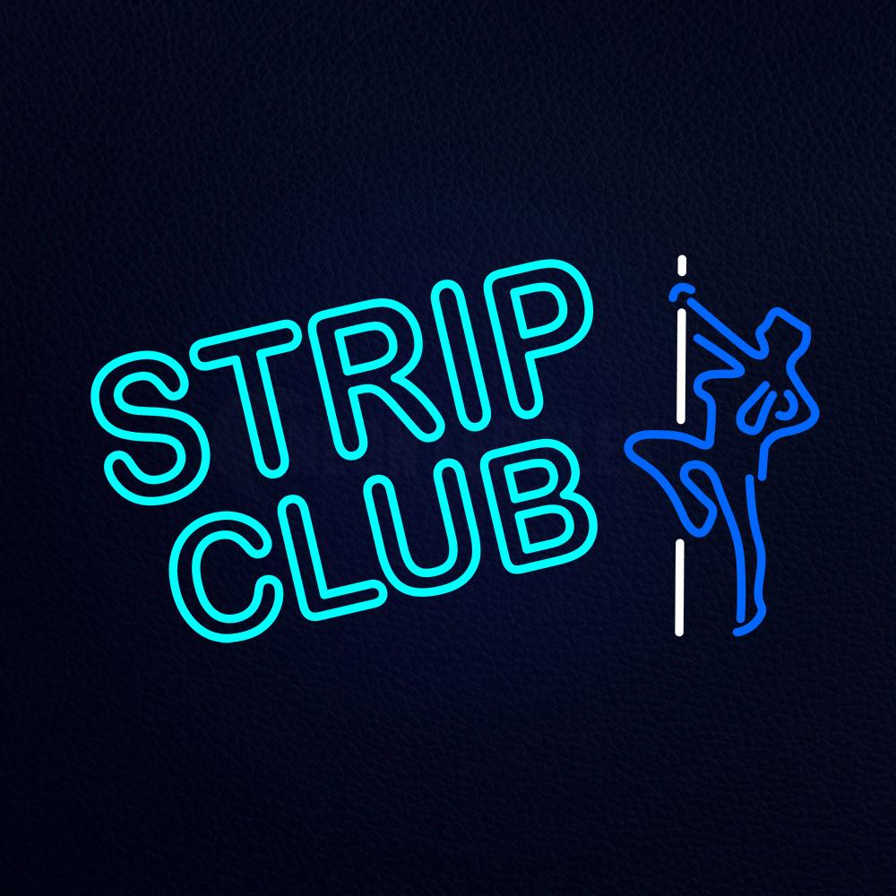 Turquoise Strip Club Neon Flex Sign