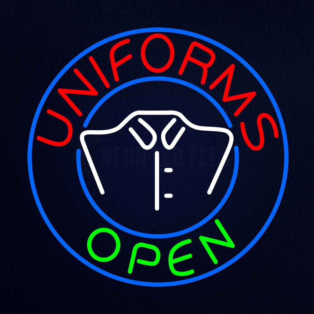 Uniforms Open Logo Neon Flex Sign