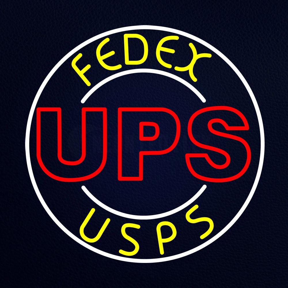 Ups Fedex Usps With Circle Neon Sign – NEON-LEDFLEX