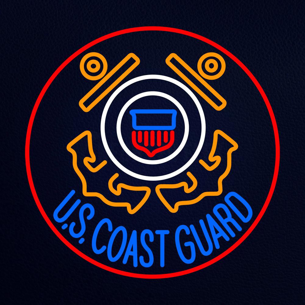 Us Coast Guard Logo Neon Flex Sign