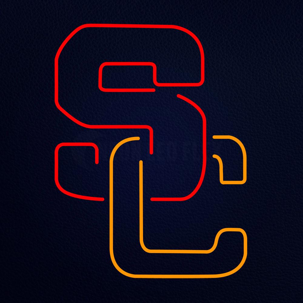 Usc S and C Interlocked Neon Flex Sign