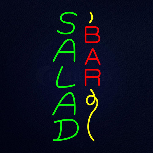 Vertical Green Salad Bar Neon Flex Sign