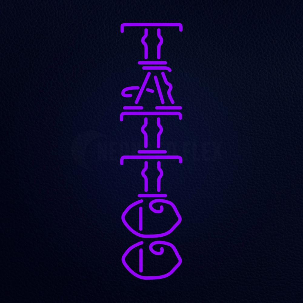 Vertical Purple Tattoo Neon Flex Sign