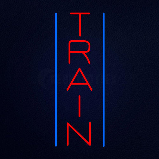 Vertical Train Neon Flex Sign