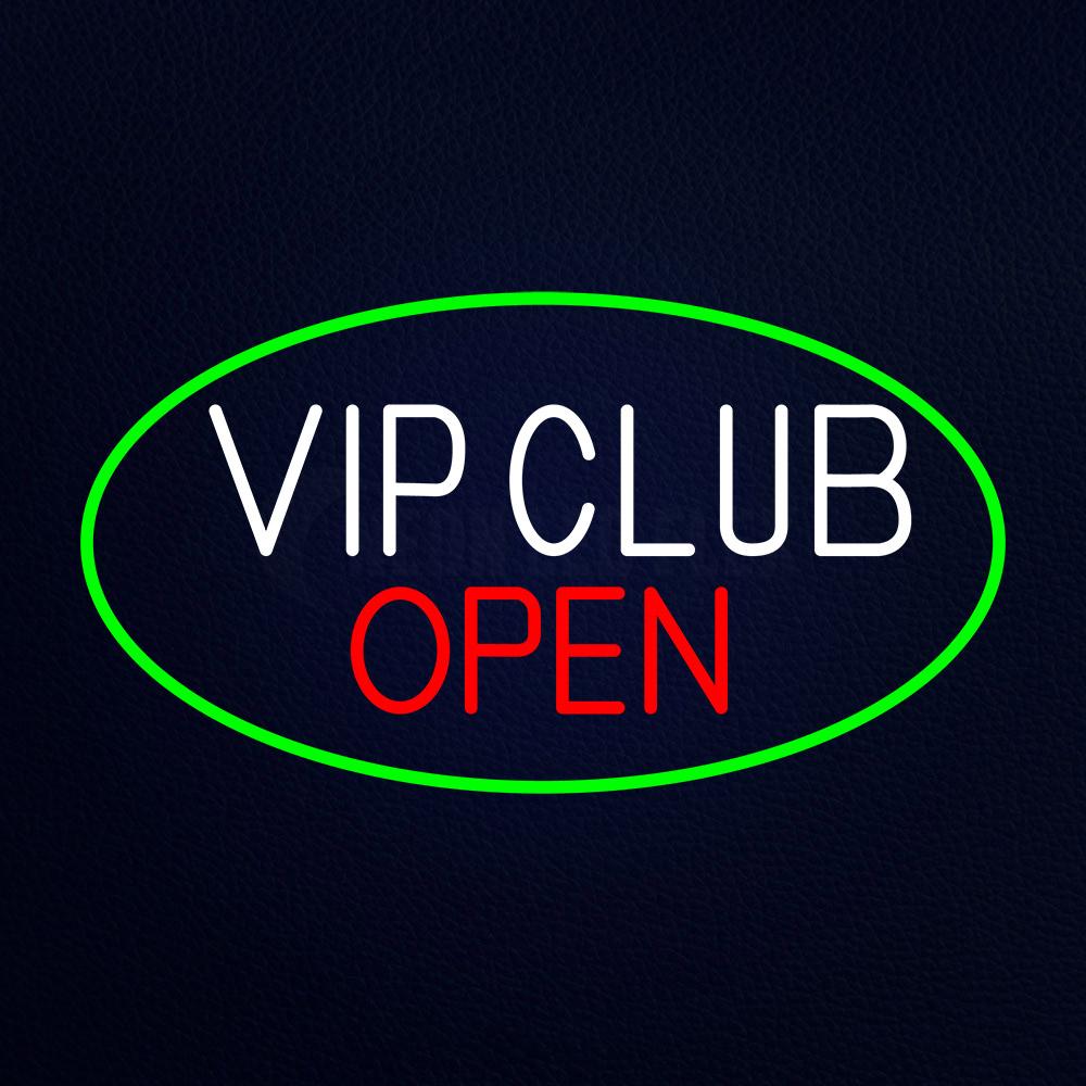 Vip Club Open Neon Flex Sign