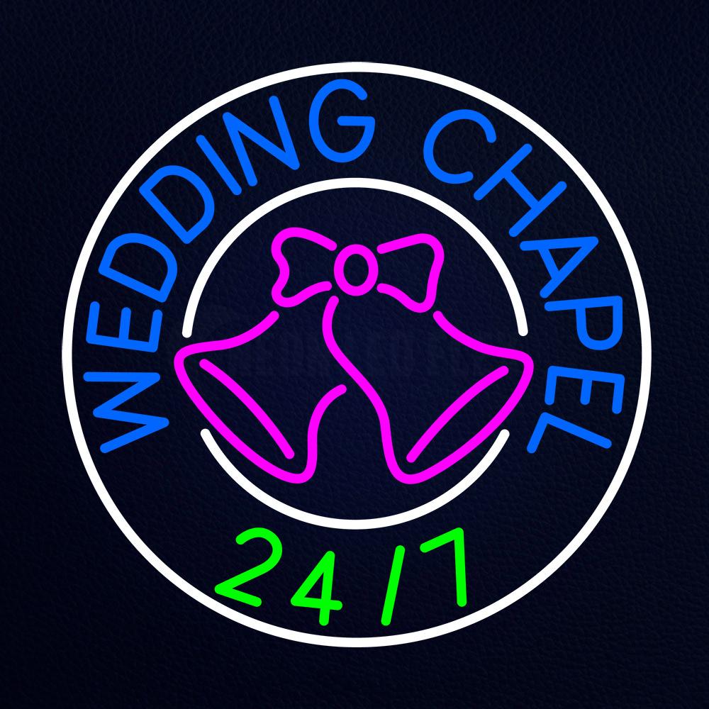 Wedding Chapel With Bell Neon Flex Sign