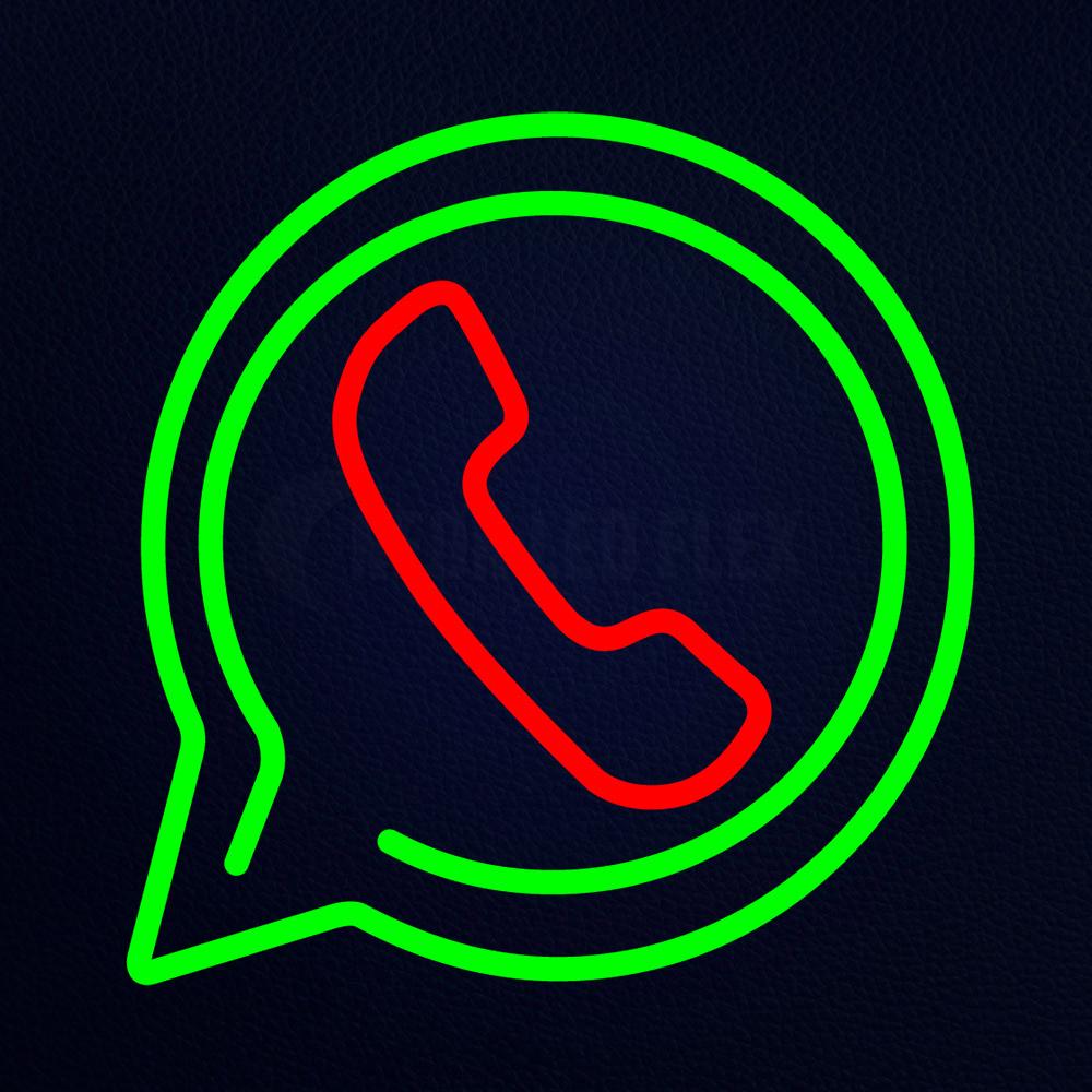 Whatshapp Call Emoji Neon Flex Sign