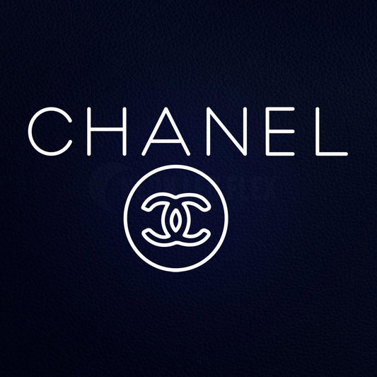 White Chanel Logo Neon Flex Sign