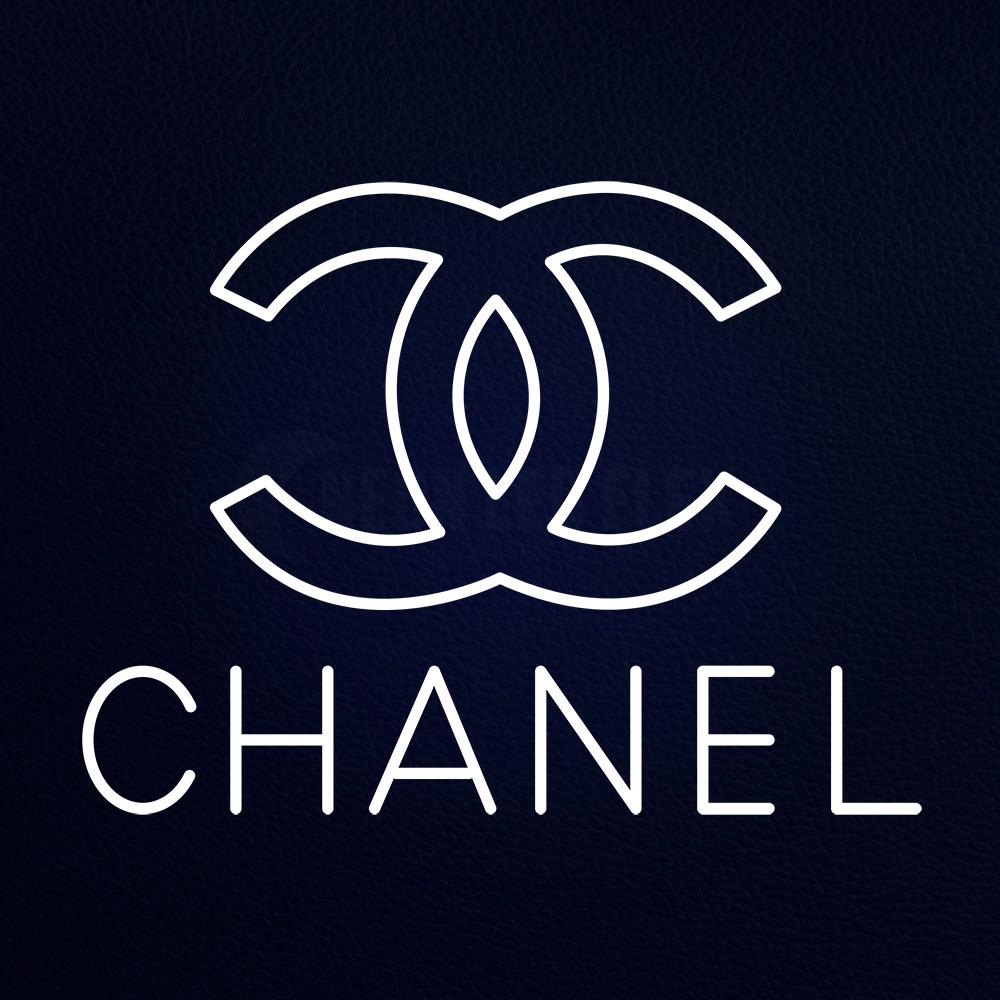 White Chanel Logo Neon Flex Sign