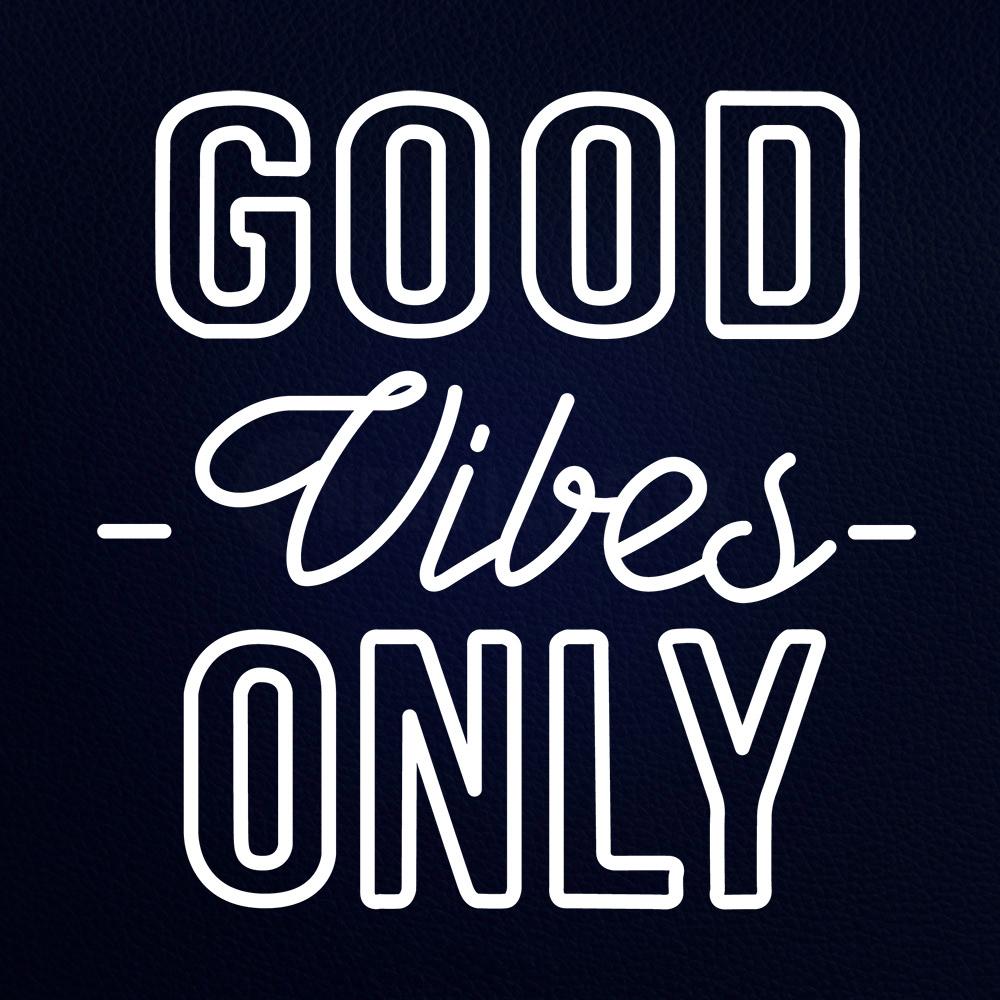 White Good Vibes Only Neon Flex Sign