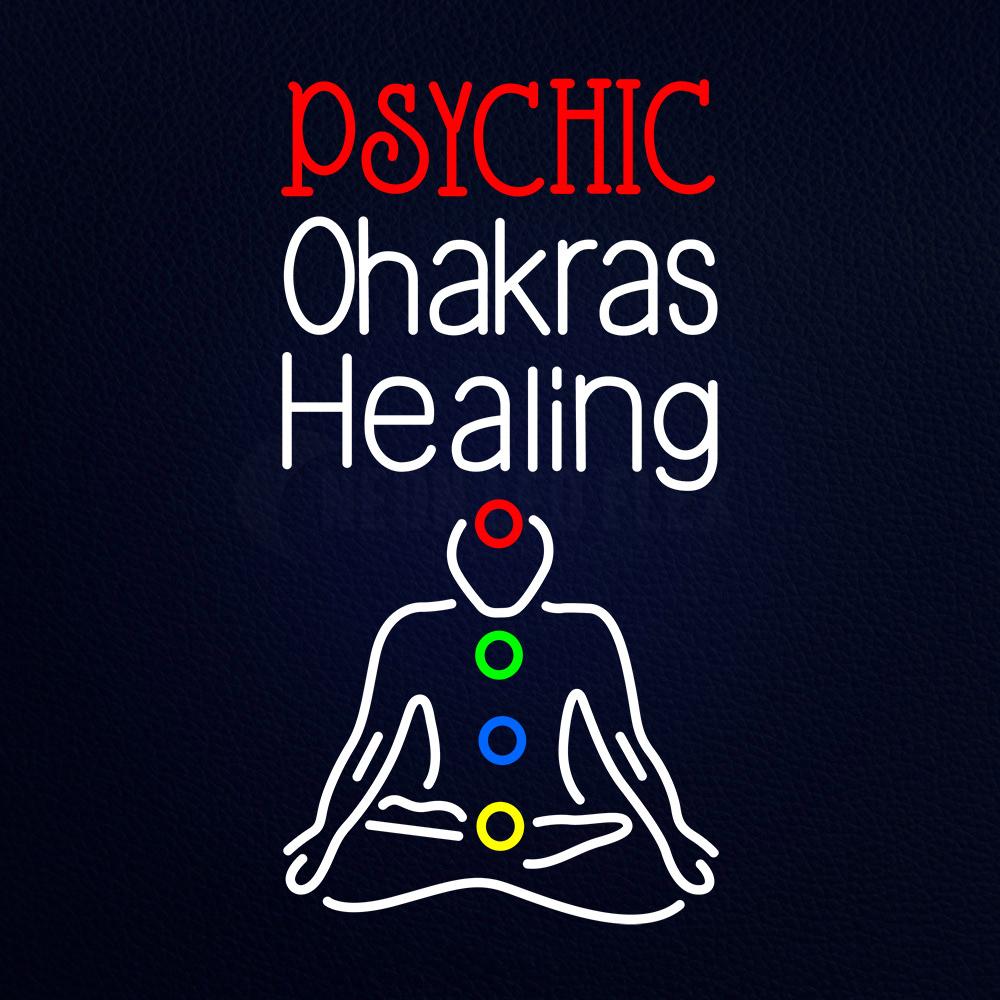 White Psychic Chakras Healing Neon Flex Sign