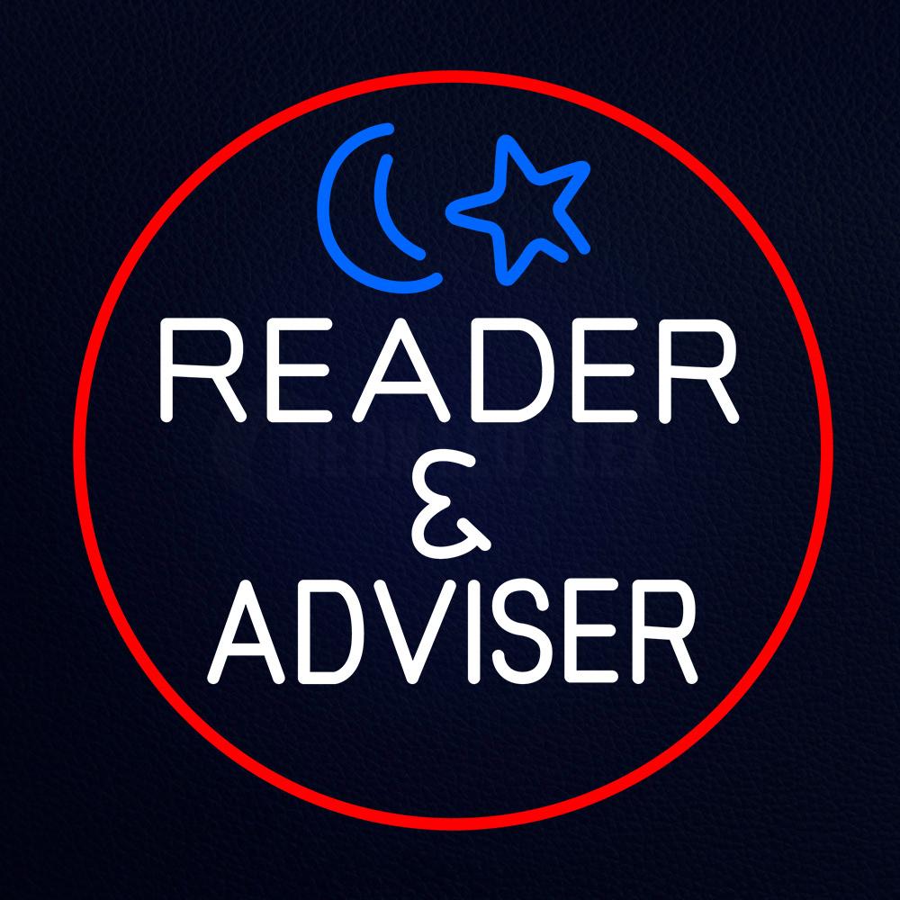 White Reader and Advisor Red Border Neon Flex Sign