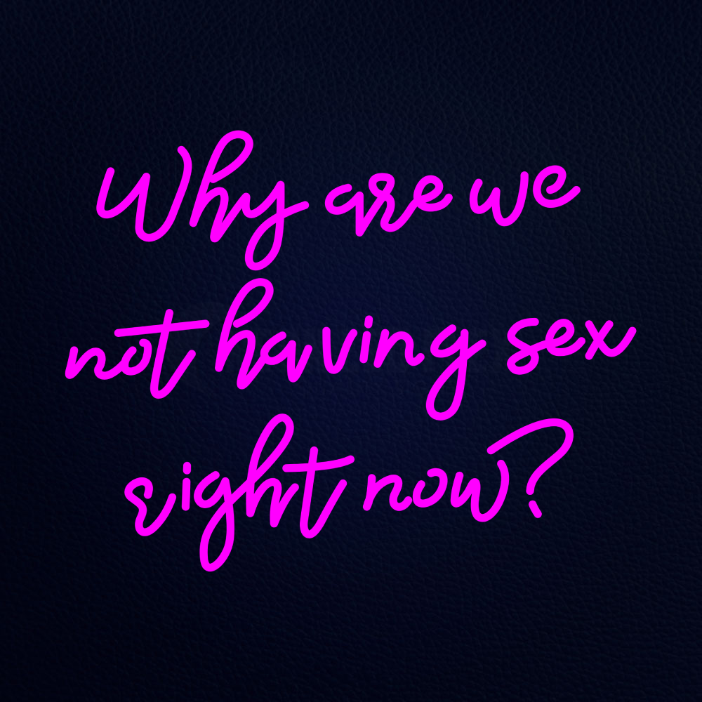 Why Are We Not Having Sex Right Now Pink LED Neon Sign