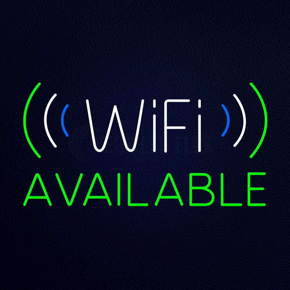 Wifi Available With Logo Neon Flex Sign