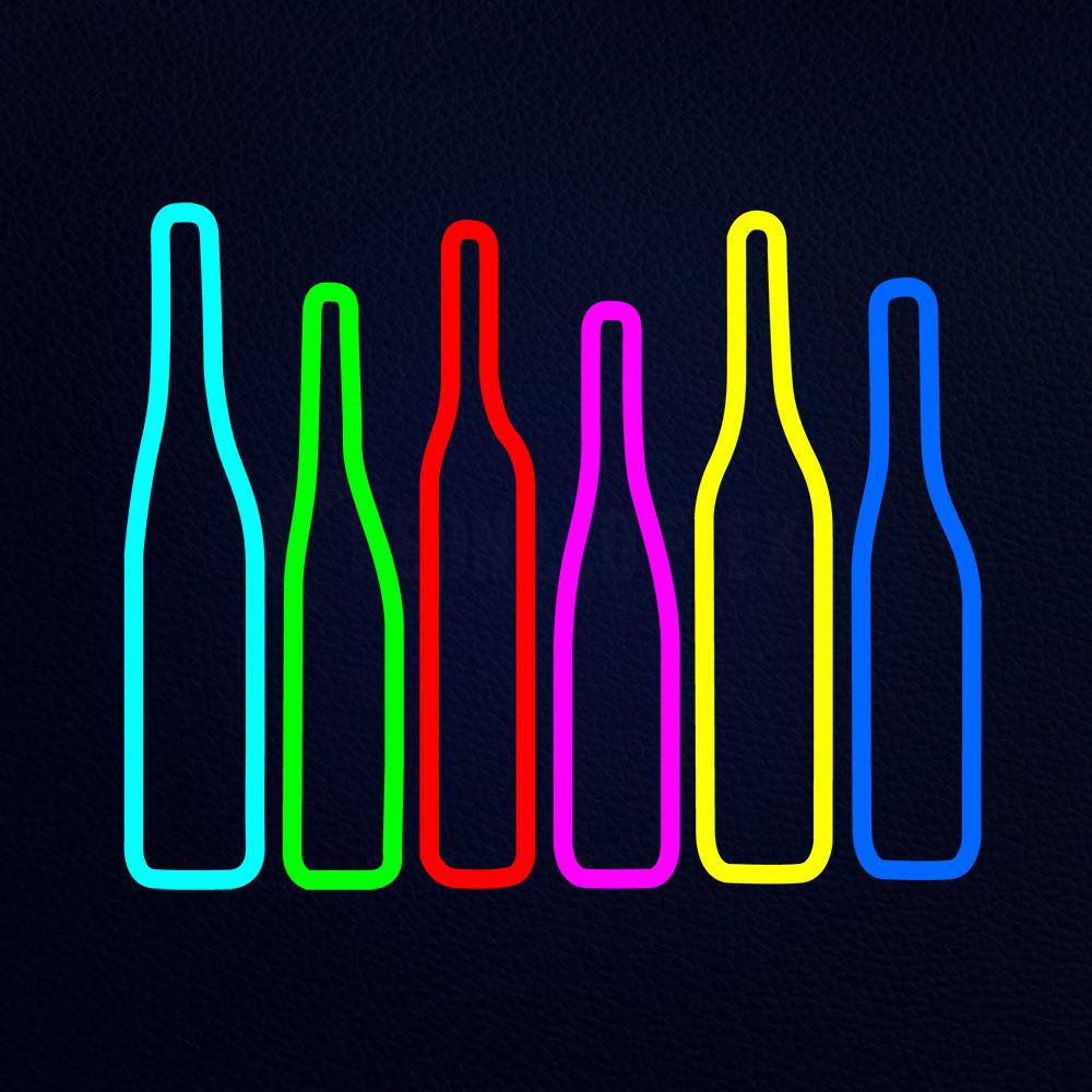 Wine Bottles Neon Flex Sign