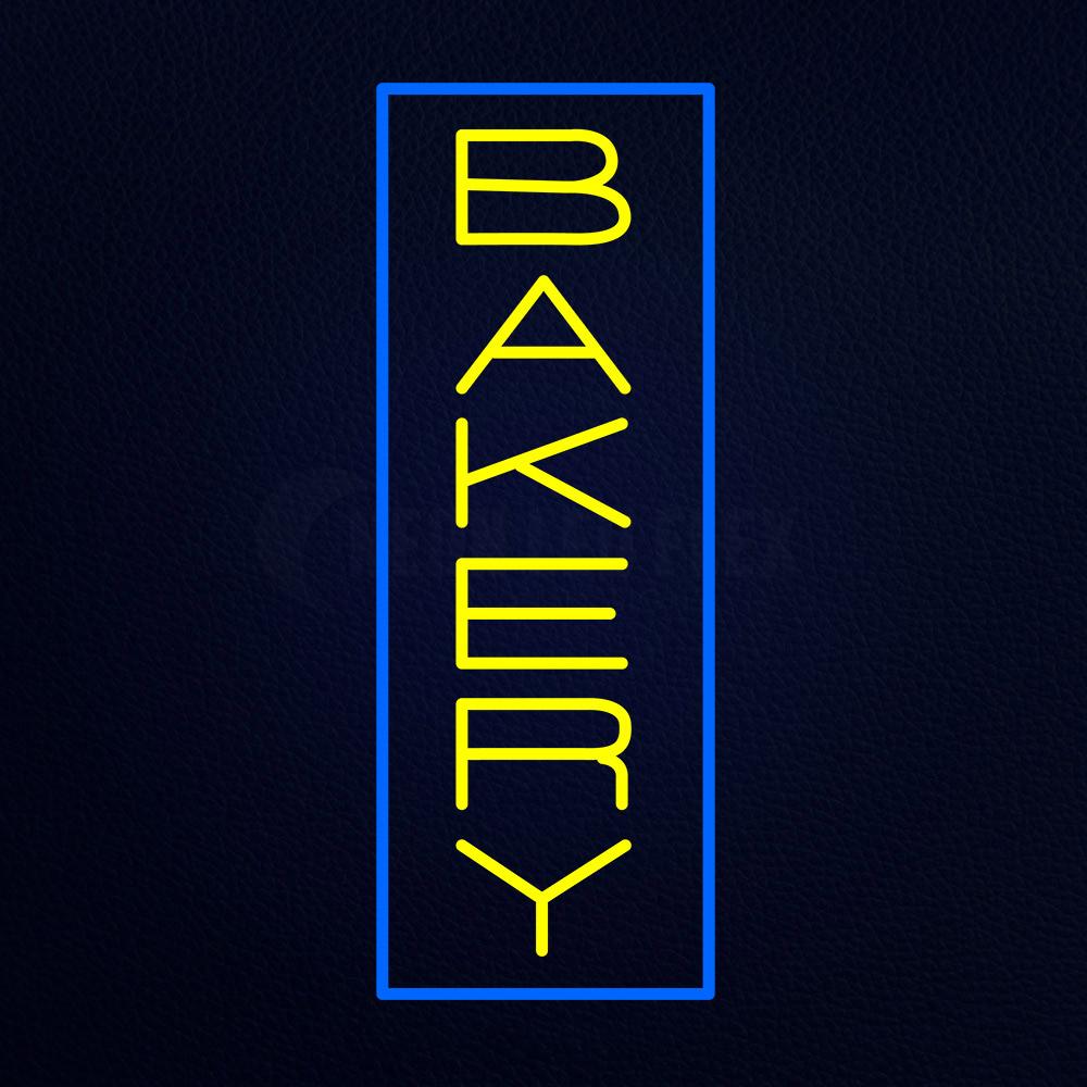 Yellow Bakery With Blue Border Neon Flex Sign