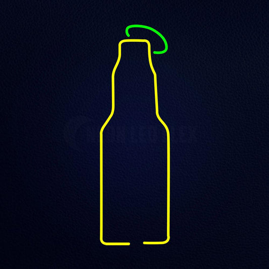 Yellow Beer Bottle Neon Flex Sign