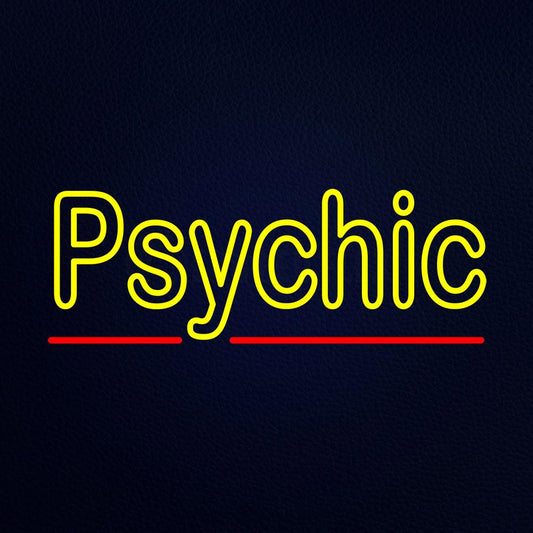 Yellow Double Stroke Psychic Neon Flex Sign