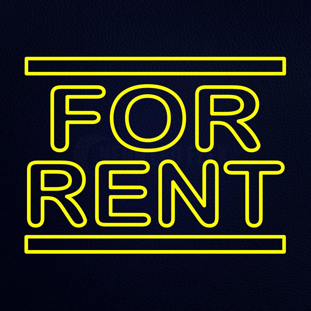 Yellow Rent Sign Drawing Yellow for Rent Neon Sign – NEON-LEDFLEX
