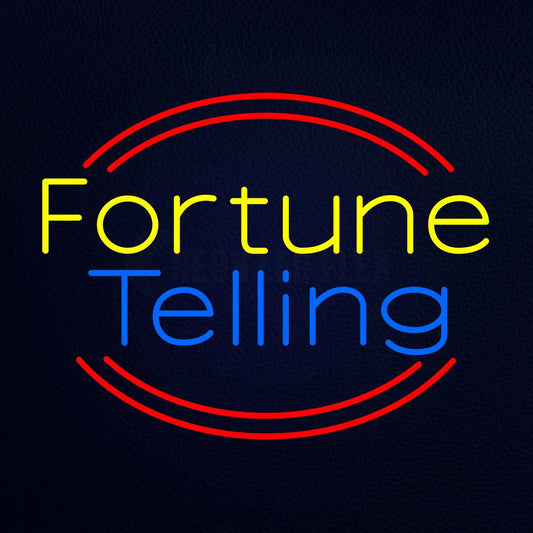 Yellow Fortune Blue Telling Neon Flex Sign