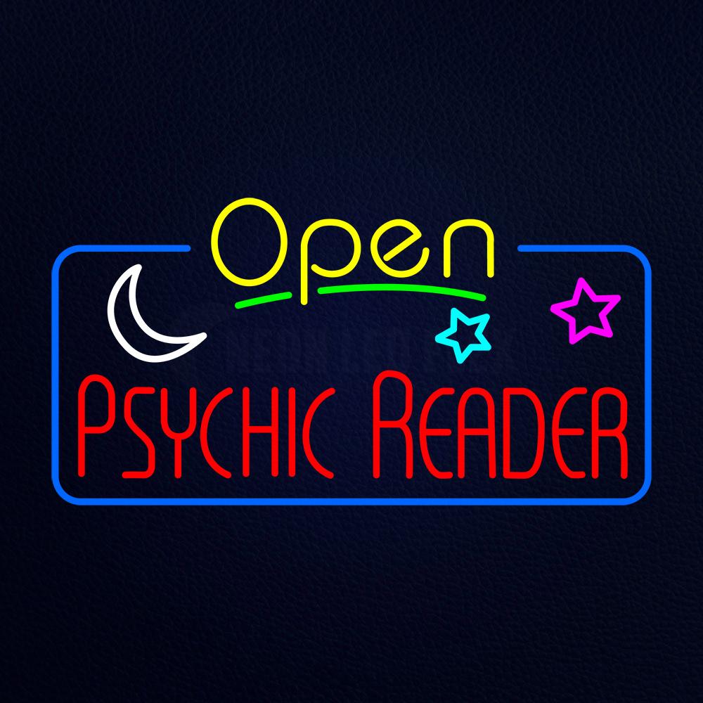 Yellow Open Red Psychic Reader Neon Flex Sign