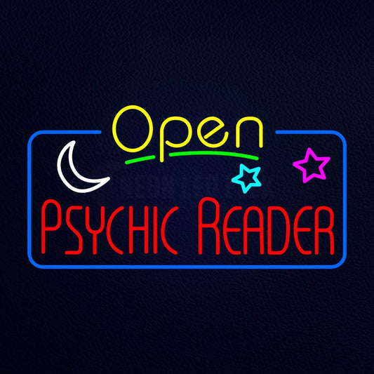 Yellow Open Red Psychic Reader Neon Flex Sign