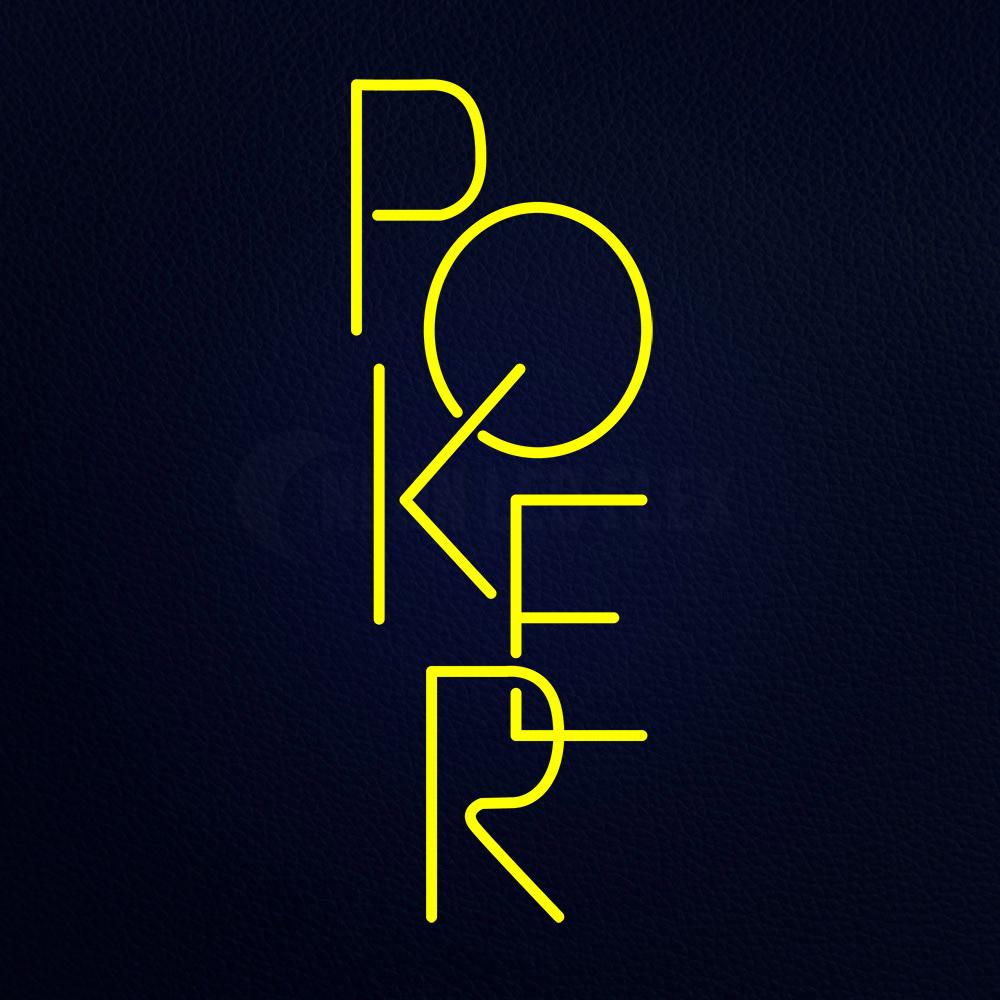 Yellow Poker Neon Flex Sign