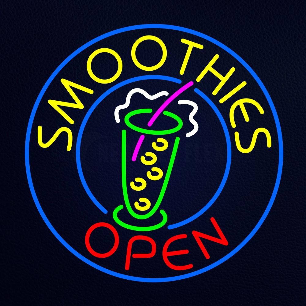 Yellow Smoothies Open Neon Flex Sign